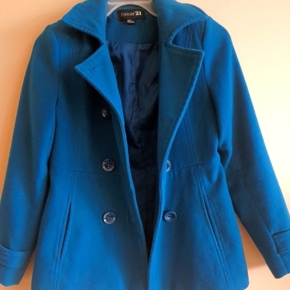 Forever 21 Teal winter jacket - Picture 2 of 3